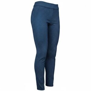 NY&Co Blue Skinny Ankle Leggings High Waisted Textured & Pattern Woven Stretchy